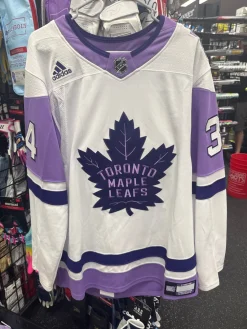 Adidas Auston Matthews Hockey Fights Cancer Jersey Size 52
