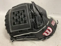 Like-New Wilson A2000 P12 WBW10021312 LH Throw Fastpitch Gloves Black 12