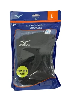 New Mizuno Womens Large Vollyball Knee Pads Black