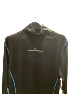 New Sher-wood Long Sleeve With Neck Guard Hockey Tops Senior Black LG
