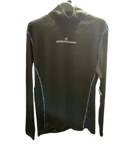New Sher-wood Long Sleeve With Neck Guard Hockey Tops Senior Black LG