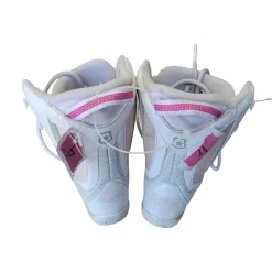 Used 5150 BRIGADE GIRLS SNOWBOARD BOOTS SZ 4 Girls Snowboard Boots White And Neon Pink Junior 04