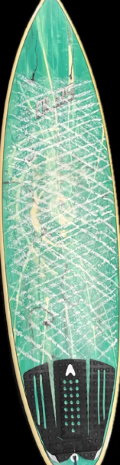 Used 3 FIN Surfboard Olas Green 6Ft 4In