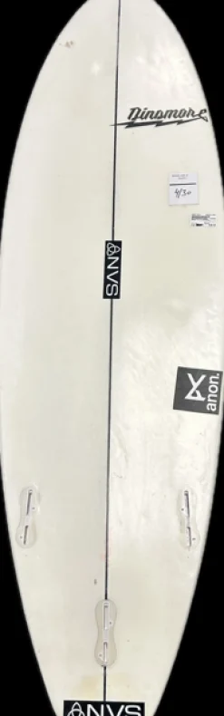 Used 3 FIN Surfboard White 5Ft 11In