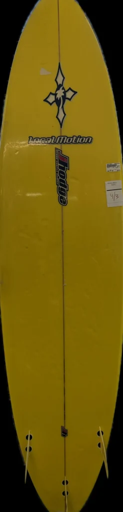 Used 3 FIN Surfboard Yellow 7Ft 4In
