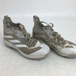 Used Adidas ADIZERO SR 6 LAX CLEATS LAX Cleats Mens White Senior 6