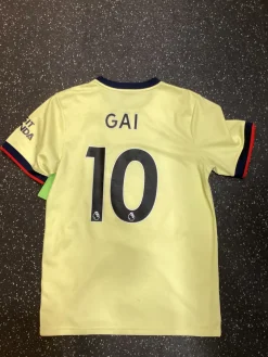 Used Adidas ARSENAL Soccer Top Adt Yellow LG