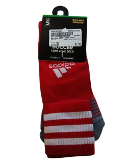 Used Adidas COPA ZONE SOCK Soccer Socks Red SM