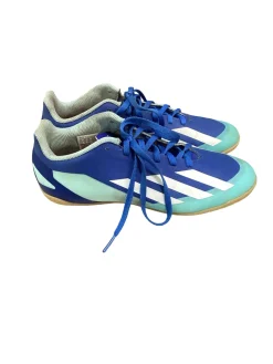 Used Adidas CRAZYFAST Soccer Indoor Shoes Royal Blue Senior 6.5