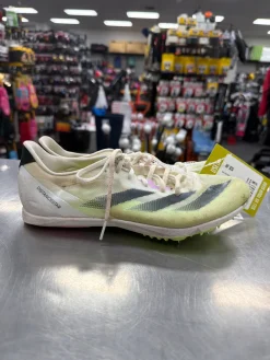 Used Adidas DISTANCESTAR Track & Field Cleats Adult White Senior 8