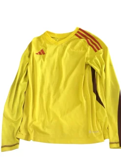 Used Adidas GOALIE SHIRT 13-14Y Soccer Goalie Top Yth Yellow MD