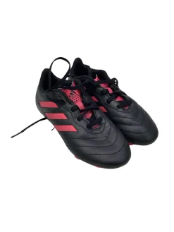 Used Adidas GOLETTO Soccer Cleats Black And Pink Junior 01