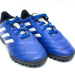 Used Adidas GOLETTO Soccer Turf Shoes Royal Blue Junior 01