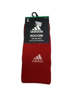 Used Adidas METRO SOCK Soccer Socks Red SM