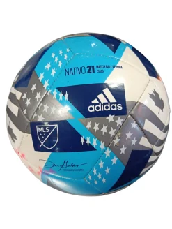 Used Adidas MLS All Size Soccer Ball Royal Blue 3