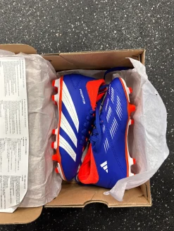 Used Adidas PREDATOR CLUB SOCK FXG J Soccer Cleats Royal Blue Youth 12.0