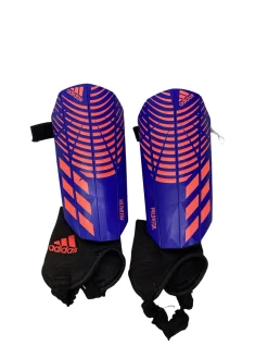Used Adidas PREDATOR Soccer Shin Guards Adult Royal Blue SM