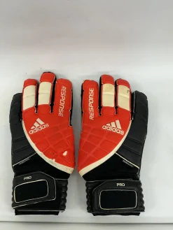 Used Adidas PRO RESPONSE Soccer Goalie Gloves Black/Orange/White 11