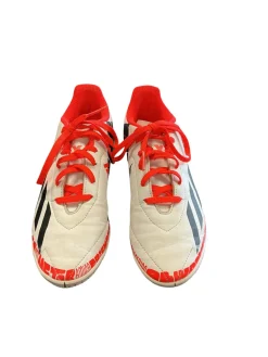 Used Adidas Soccer Indoor Shoes Orange And White Senior 5.5