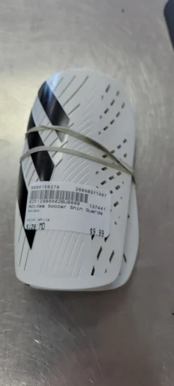 Used Adidas Soccer Shin Guards Junior White MD