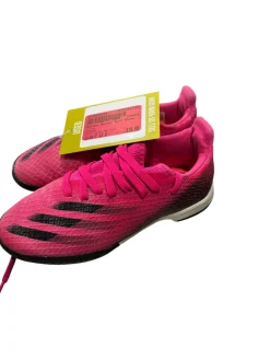 Used Adidas Soccer Turf Shoes Black And Pink Youth 12.0