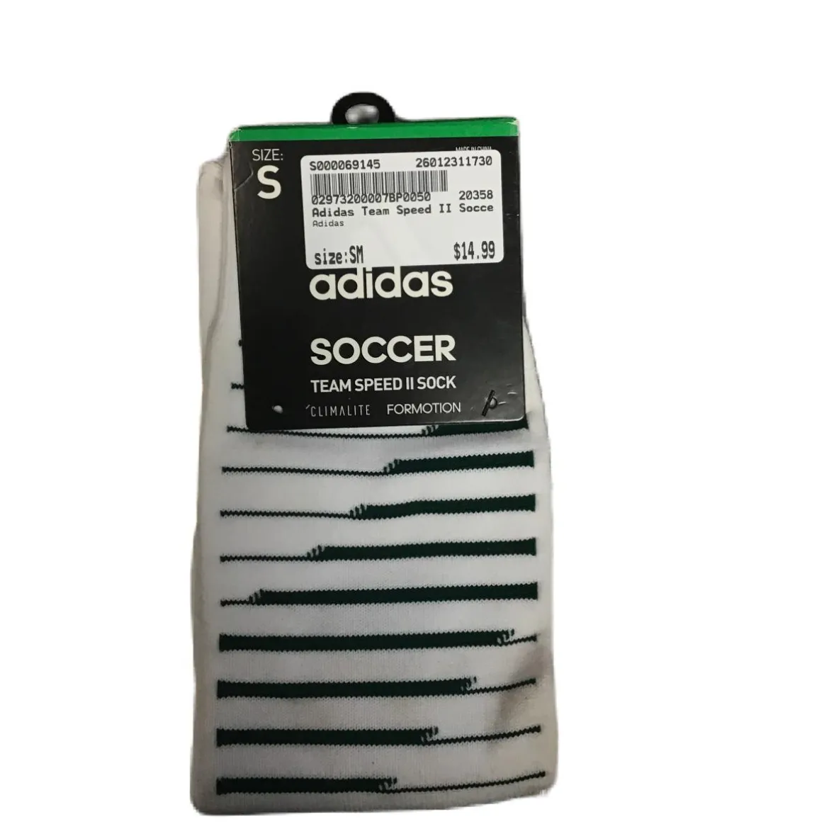 Used Adidas Team Speed 2 Soccer Sock