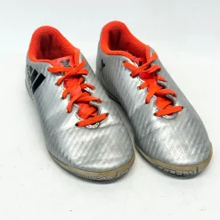 Used Adidas X Soccer Indoor Shoes Silver Youth 12.0