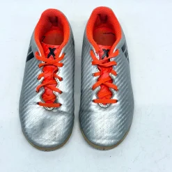 Used Adidas X Soccer Indoor Shoes Silver Youth 12.0