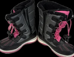 Used ADVENTURE GEAR Girls Snowboard Boots Black And Pink Youth 11.0