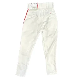 Used Alleson TAPERED BOTTOM W PIPE BB/SB Pant Boys White And Red SM