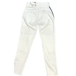 Used Alleson TAPERED BOTTOM W PIPE BB/SB Pant Mens White And Navy Blue SM