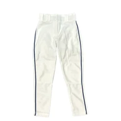 Used Alleson TAPERED BOTTOM W PIPE BB/SB Pant Boys White And Navy Blue SM