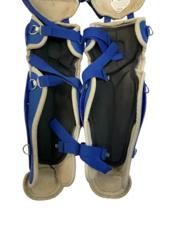 Used All-Star TOP STAR Catchers Leg Guards Royal Blue Junior