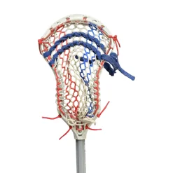 Used Alpha Lacrosse SHIVER WITH BRING KING II LACROSSE STICK Men Atk/Mid Complete Stick Grey