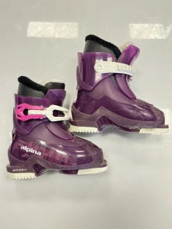 Used Alpina AJ1 GIRL Girls DH Ski Boot Purple 185 MP - Y12