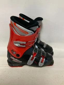 Used Alpina J3 Boys DH Ski Boot Red 235 MP - J05.5 - W06.5