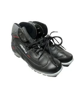 Used Alpina Mens NNN XC Ski Boots Black W 06.5-07 / JR 4.5-05