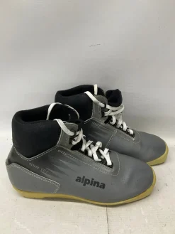 Used Alpina Womens NNN XC Ski Boots Grey W 06 / JR 04-04.5