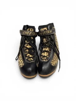 Used American Athletic CHEETAH PRINT SOFTBOOT WomensFigure Skate Brown Senior 10