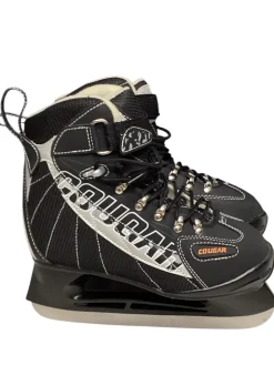 Used American Athletic COUGAR Boys Softboot Skate Black Junior 04