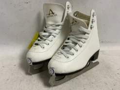 Used American Athletic Girls Figure Skates White Junior 01