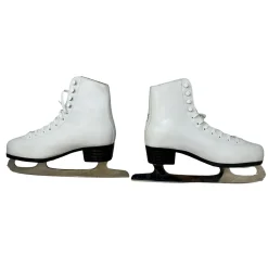 Used American Athletic TRICOT LINED WomensFigure Skate White Senior 8