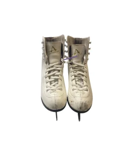 Used American Athletic WHITE Mens Figure Skate White Senior 6