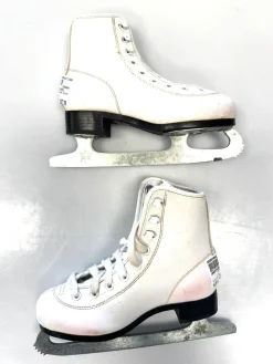 Used AMERICAN FIGURE SKATES Girls Figure Skate White Youth 12.0