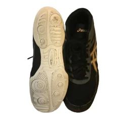 Used Asics 1081A021 Wrestling Shoes Black Senior 8.5