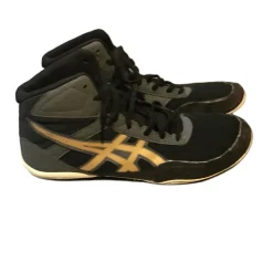 Used Asics 1081A021 Wrestling Shoes Black Senior 8.5
