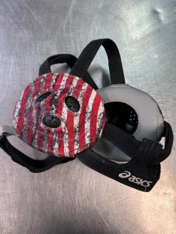 Used Asics Wrestling Headgear Navy Blue