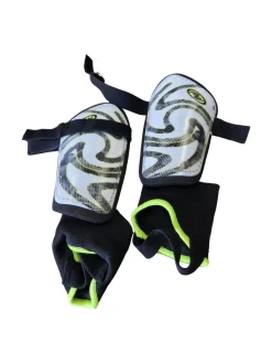 Used ATHLETICA JR SG SM Soccer Shin Guards Junior White SM