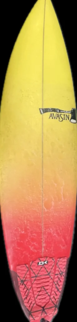 Used AVASIN CUSTOM Surfboard Yellow 6Ft 4In