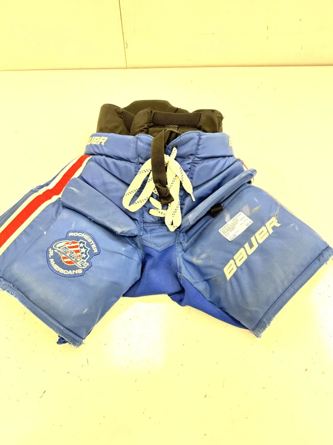 Used Bauer AMERKS Inter Goalie Pant Royal Blue SM